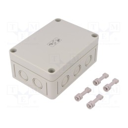 1 pcs x SPELSBERG - 10540901 - Enclosure: multipurpose, X: 94mm, Y: 130mm, Z: 57mm, TK PS, grey, IP66