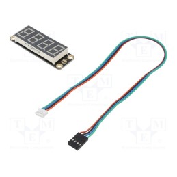 1 pcs x DFROBOT - DFR0645-G - Display: LED, No.char: 4, green, 67x22mm, 5VDC, Interface: I2C