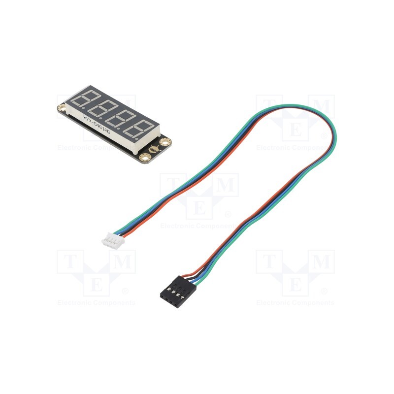 1 pcs x DFROBOT - DFR0645-G - Display: LED, No.char: 4, green, 67x22mm, 5VDC, Interface: I2C