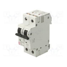 1 pcs x ETI POLAM - ETIMAT 10 2P B2 - Circuit breaker, 230/400VAC, Inom: 2A, Poles: 2, Charact: B, 10kA