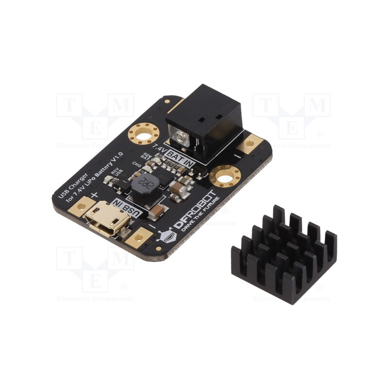 1 pcs x DFROBOT - DFR0564 - Module: Li-Po/Li-Ion charger, 5VDC, USB B micro, 1A, 8.4V, 28x37mm