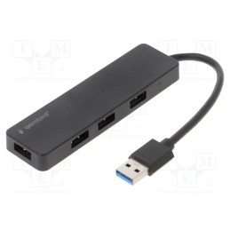 1 pcs x GEMBIRD - UHB-U3P4-04 - Hub USB, USB A socket x4,USB A plug, USB 3.1, with switch, black