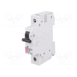 1 pcs x ETI POLAM - ETIMAT 10 1P B25 - Circuit breaker, 230/400VAC, Inom: 25A, Poles: 1, Charact: B, 10kA