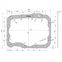 Gearbox and axle gasket 89153091 0 8mm c 385 ory