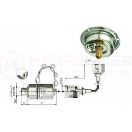 Service kit, pressure gauge 250bar, cable 1m 10x1