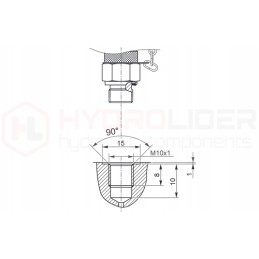 M10x1 pressure measurement cable, 250bar manometer