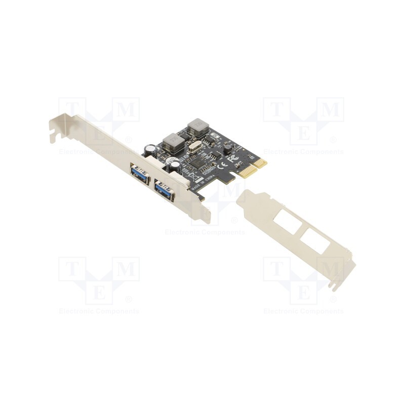 1 pcs x DIGITUS - DS-30220-5 - PC extension card: PCIe, USB A socket x2, USB 3.0, 5Gbps, 0÷85°C