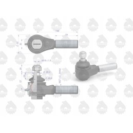 Left short ball joint c 385 88221109u