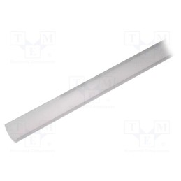 1 pcs x TOPMET - A1130038 - Cover for LED profiles, white, 1m, Kind of shutter: D, push-in