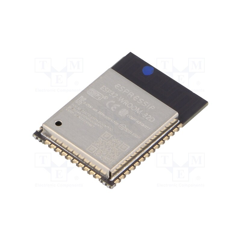 1 pcs x ESPRESSIF - ESP32-WROOM-32D-N16 - Module: IoT, Bluetooth Low Energy,WiFi, PCB, SMD, 18x25.5x3.1mm