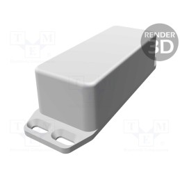 1 pcs x HAMMOND - 1590WAFLBK - Enclosure: multipurpose, X: 39mm, Y: 93mm, Z: 31mm, with fixing lugs