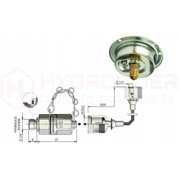 Service kit, 250bar pressure gauge, 1m cable 1 4