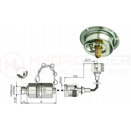 Service kit, pressure gauge 250bar, cable 1m 3 8