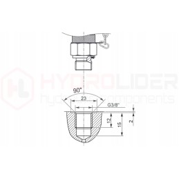 Service kit, pressure gauge 250bar, cable 1m 3 8