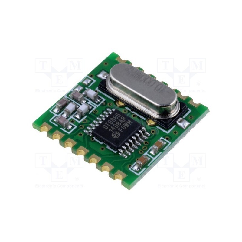 1 pcs x HOPE MICROELECTRONICS - RFM12B-868S1P - Module: RF, FM transceiver, FSK, 868MHz, SPI, -105dBm, 2.2÷3.8VDC