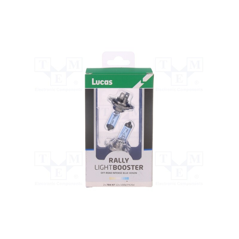 1 pcs x LUCAS - LLX784BLX2 - Filament lamp: automotive, PX26d, dark blue, 12V, 100W, RALLY