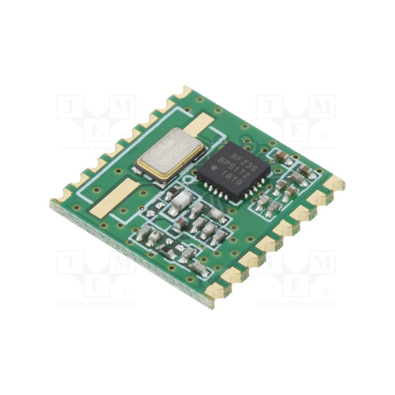 1 pcs x HOPE MICROELECTRONICS - RFM23B-868S2 - Module: RF, FM transceiver, FSK, 868MHz, SPI, -121dBm, 1.8÷3.6VDC