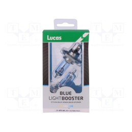 1 pcs x LUCAS - LLX475BLX2 - Filament lamp: automotive, P43t, white-blue, 24V, 75/70W, BLUE
