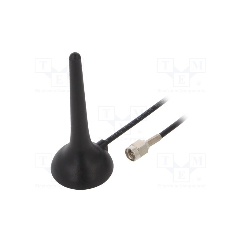 1 pcs x 2J - 2J3704M-250RG174-C20N - Antenna, 3G,GSM, 0.3dBi,1.7dBi, magnet, 824÷960MHz,1.71÷2.17GHz