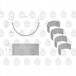 Connecting rod bearings n000 c 330 org 9006012010u