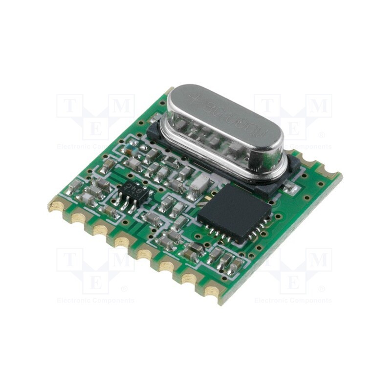 1 pcs x HOPE MICROELECTRONICS - RFM22B-433S1 - Module: RF, FM transceiver, FSK, 433.92MHz, SPI, -121dBm, 20dBm, SMD