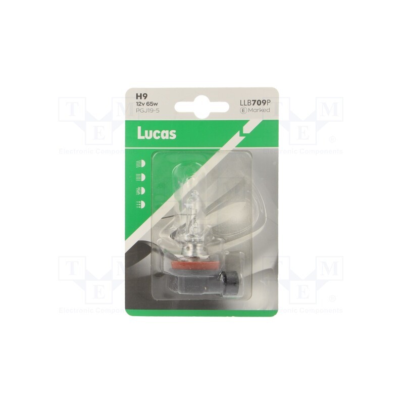 1 pcs x LUCAS - LLB709P - Filament lamp: automotive, PGJ19-5, transparent, 12V, 65W, LLB