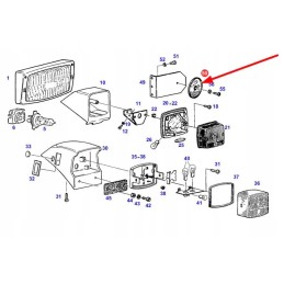X830190060000 red round reflector