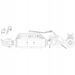 Hydraulic connector cat 3 3 666 906mm cbm 3phgca7