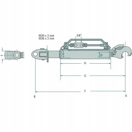 Hydraulic connector cat 3 3 666 906mm cbm 3phgca7