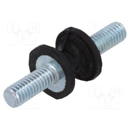 1 pcs x ELESA+GANTER - DVC.1-10-4,5-8-M4-10-55 - Vibration damper, M4, Ø: 10mm, rubber, L: 8mm, Thread len: 10mm, 80N