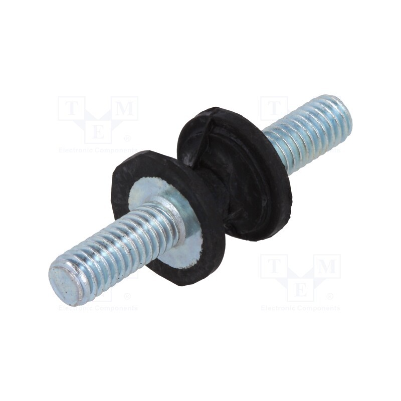 1 pcs x ELESA+GANTER - DVC.1-10-4,5-8-M4-10-55 - Vibration damper, M4, Ø: 10mm, rubber, L: 8mm, Thread len: 10mm, 80N