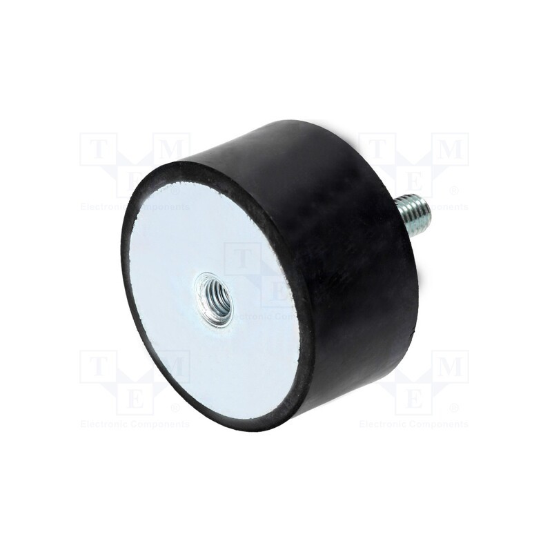 1 pcs x ELESA+GANTER - DVA.2-75-40-M12-37-70 - Vibration damper, M12, Ø: 75mm, rubber, L: 40mm, Thread len: 37mm