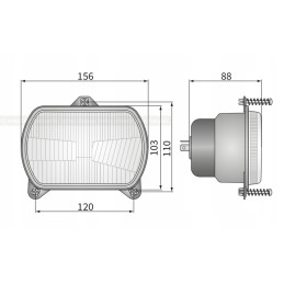 Optical element h4 front lamp Wesem 5173676