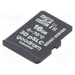 1 pcs x GOODRAM INDUSTRIAL - SDUU1-0161SG - Memory card, industrial, 3D pSLC,microSD, UHS I U1, 16GB, 0÷70°C
