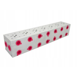 Block plate distributor cetop solenoid valve 7 sections