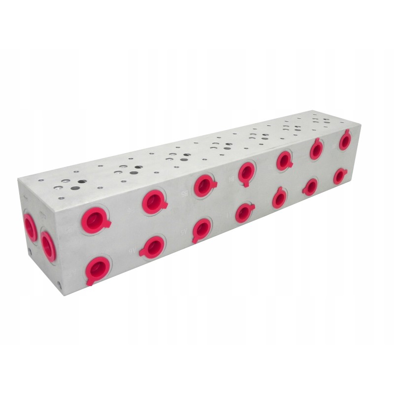 Block plate distributor cetop solenoid valve 7 sections