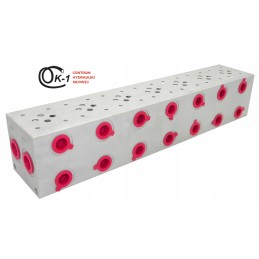 Block plate distributor cetop solenoid valve 7 sections