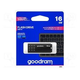 1 pcs x GOODRAM - UME3-0160K0R11 - Pendrive, USB 3.0, 16GB, R: 60MB/s, W: 20MB/s, USB A, black