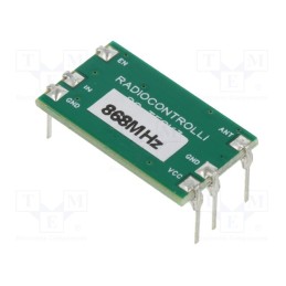 1 pcs x RADIOCONTROLLI - RC-TFSK3-868 - Module: RF, FM transmitter, FSK, 868.35MHz, 2.4÷3.6VDC, 10dBm, THT