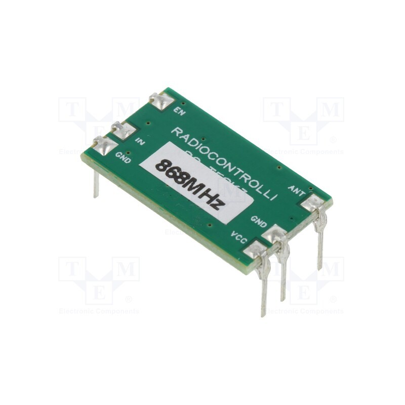 1 pcs x RADIOCONTROLLI - RC-TFSK3-868 - Module: RF, FM transmitter, FSK, 868.35MHz, 2.4÷3.6VDC, 10dBm, THT