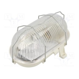 1 pcs x PAWBOL - D.3152P - Lamp: lighting fixture, OVAL100, polycarbonate, E27, IP44, oval