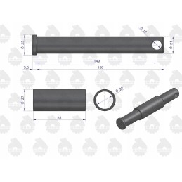 Fork mounting pin with frame C 330 C 360 originals