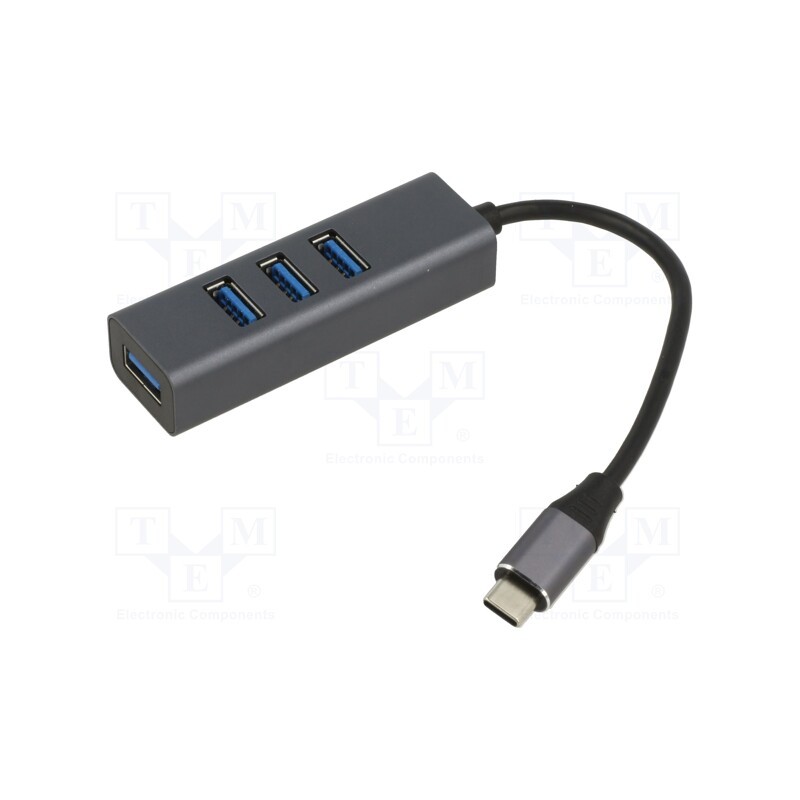 1 pcs x ART - HUB USBC/USB3 OEM-C15 - Hub USB, USB A socket x4,USB C plug, USB 3.0, Number of ports: 4