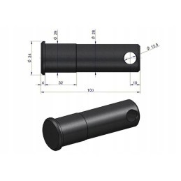 Lower link support pin c 360 original u