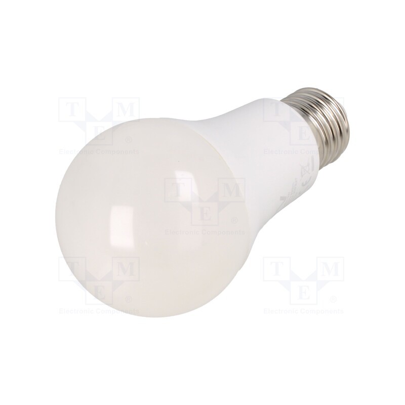 1 pcs x GTV Poland - LD-PC2A60RGBW-9W - LED lamp, warm white, E27, 230VAC, 830lm, 9W, 200°, 3000K