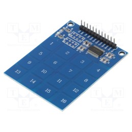 1 pcs x OKYSTAR - OKY3423 - Sensor: touch, capacitive, 2.4÷5.5VDC, Ch: 16, IC: TTP229, 64.5x49mm