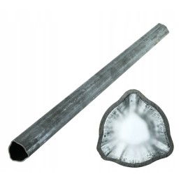 External triangular pipe 52x3mm, length 100cm xk