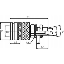 Quick connector socket skp f 1 2 thread bulkhead