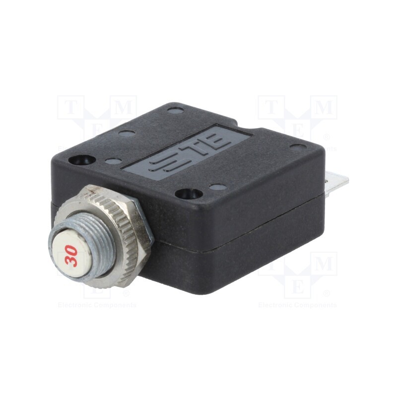 1 pcs x TE Connectivity - W58-XB1A4A-30 - Circuit breaker, Urated: 250VAC, 50VDC, 30A, SPST-NC, Poles: 1, MCB