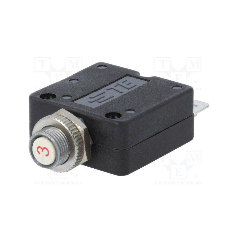 1 pcs x TE Connectivity - W58-XB1A4A-3 - Circuit breaker, Urated: 250VAC, 50VDC, 3A, SPST-NC, Poles: 1, MCB